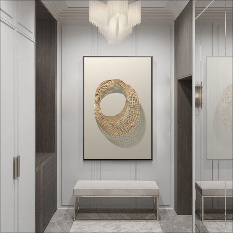 Modern Aesthetics Abstract Architectural Geometric Wall Art Fine Art Canvas Prints Pictures For Modern Loft Living Room Contemporary Interior Design Trends