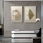 Modern Aesthetics Abstract Architectural Geometric Wall Art Fine Art Canvas Prints Pictures For Modern Loft Living Room Contemporary Interior Design Trends