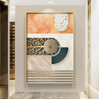 Modern Aesthetics Abstract Architectural Wall Art Fine Art Canvas Prints Pictures For Apartment Living Room Foyer Entrance Way Light Luxury Home Decor