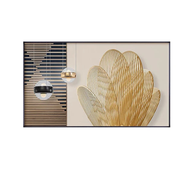 Modern Aesthetics Abstract Beige Golden Geometric Wall Art Fine art Canvas Prints Light Luxury Pictures For Living Room Above The Sofa Art For The Above The Bed 2025