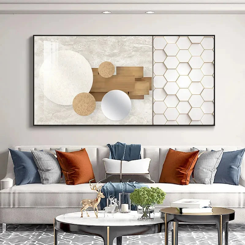 Modern Aesthetics Abstract Celestial Geometry Wall Art Fine Art Canvas Prints Pictures For Living Room Dining Room Art For Contemporary Interiors