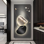 Modern wall art with abstract design in a stylish interior setting