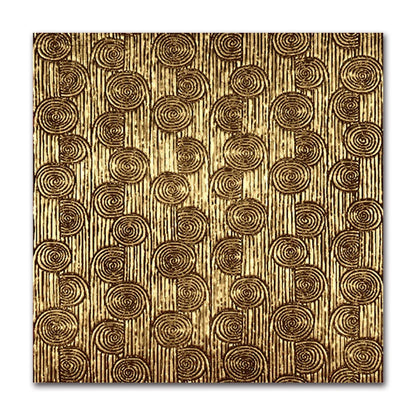 Patterned material with circular designs on a textured background