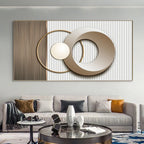 Modern Aesthetics Abstract Sun Moon Geometric Wall Art Fine Art Canvas Prints Pictures For Living Room Bedroom Art For Contemporary Interiors