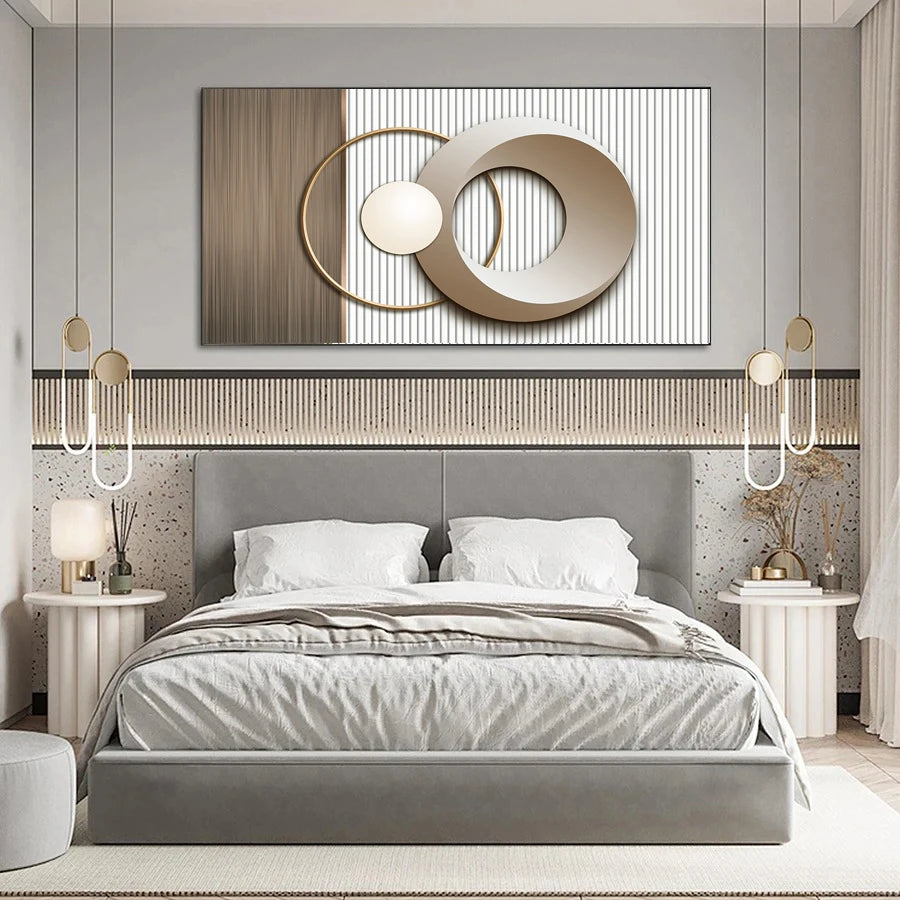 Modern Aesthetics Abstract Sun Moon Geometric Wall Art Fine Art Canvas Prints Pictures For Living Room Bedroom Art For Contemporary Interiors 2025 01