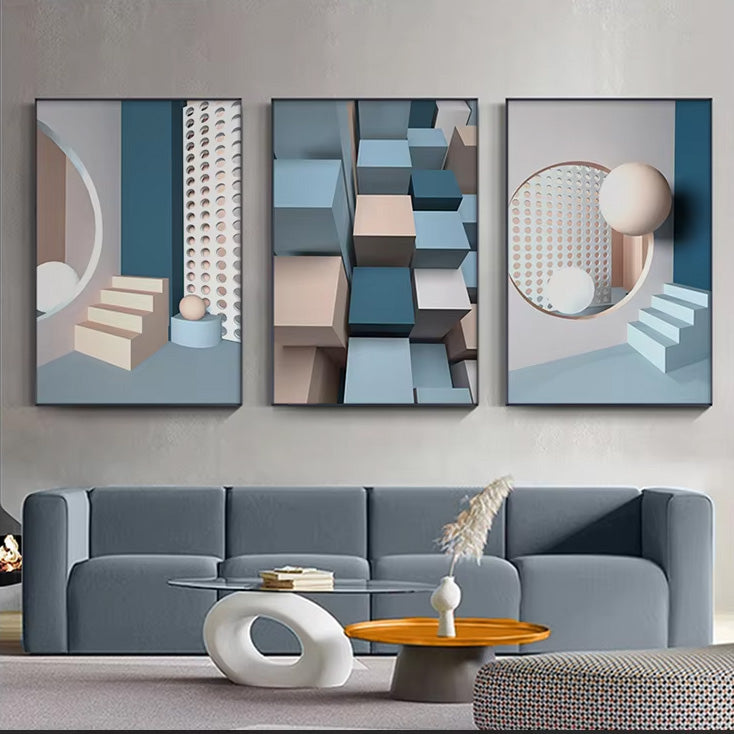 Modern Aesthetics Flowing 3d Design Wall Art Fine Art Canvas Prints Colorful Abstract Pictures For Living Room Bedroom Foyer Art For Contemporary Interiors