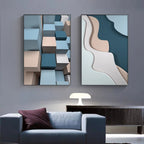 Modern Aesthetics Flowing 3d Design Wall Art Fine Art Canvas Prints Colorful Abstract Pictures For Living Room Bedroom Foyer Art For Contemporary Interiors