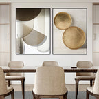 Modern Aesthetics Golden Bronze Abstract Wall Art Fine Art Canvas Prints Pictures For Living Room Dining Room Boutique Hotel Art Decor