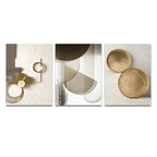 Modern Aesthetics Golden Bronze Abstract Wall Art Fine Art Canvas Prints Pictures For Living Room Dining Room Boutique Hotel Art Decor