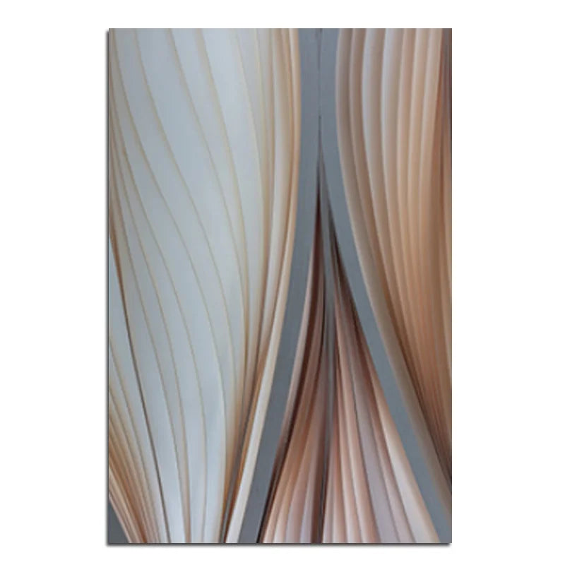 Modern Aesthetics Golden Brown Flowing Ripples Abstract Wall Art Fine Art Canvas Prints Pictures For Luxury Apartment Living Room Modern Foyer Entranceway Decor 2025 03