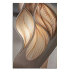 Modern Aesthetics Golden Brown Flowing Ripples Abstract Wall Art Fine Art Canvas Prints Pictures For Luxury Apartment Living Room Modern Foyer Entranceway Decor 2025 03