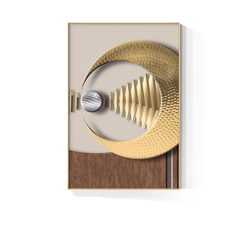 Modern Aesthetics Golden Celestial Geometry Wall Art Fine Art Canvas Prints Pictures For Modern Apartment Living Room Light Luxury Nordic Home Decor 2025