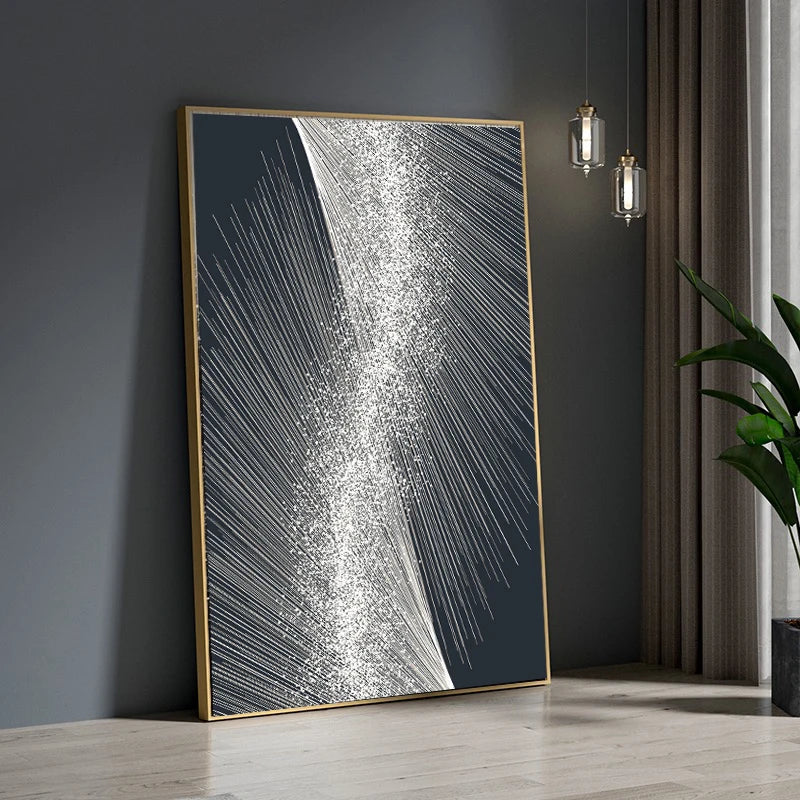Modern Aesthetics Metal Line Art Fine Art Canvas Prints Pictures For Living Room Dining Room Foyer Art For Contemporary Interiors 2025