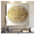 Modern Aesthetics White Golden Abstract Wall Art Fine Art Canvas Prints Square Format Pictures For Living Room Dining Room Light Luxury Home Decor 2025 001