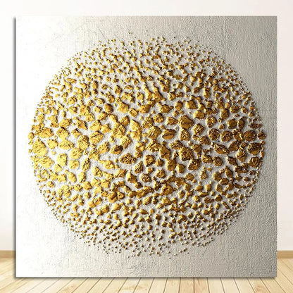Modern Aesthetics White Golden Abstract Wall Art Fine Art Canvas Prints Square Format Pictures For Living Room Dining Room Light Luxury Home Decor 2025 001