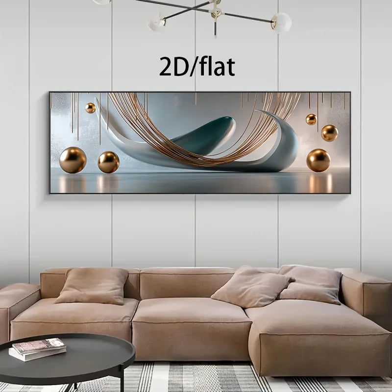 Modern Aesthetics Wide Format Abstract Wall Art Fine Art Canvas Print Picture For Living Room Above The Sofa