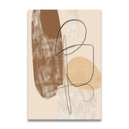 Modern Beige Brown Line Art Abstract Wall Art Fine Art Canvas Prints Minimalist Pictures For Bedroom Living Room Art For Contemporary Interiors