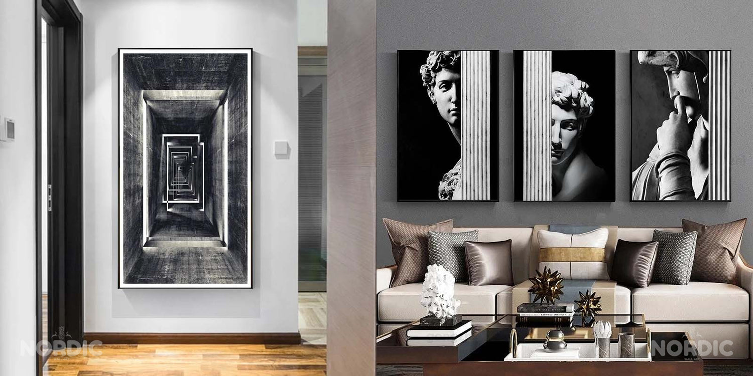 Decorate Your Place With Modern Black & White Art Decor For Luxury Living Room Decor And Contemporary Home Interior Design
