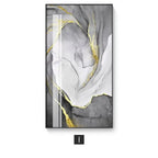 Modern Blue Grey Liquid Marble Print Wall Art Fine Art Canvas Prints Chic Abstract Pictures For Living Room Bedroom Entrance Foyer Wall Decor