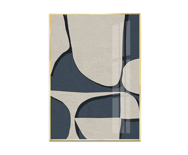 Modern Bold Abstract Curvy Geometric Wall Art Fine Art Canvas Prints Pictures For Urban Apartment Living Room Foyer Art For Contemporary Interiors