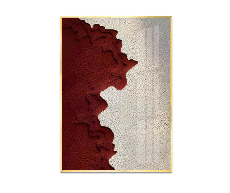 Modern Bold Abstract Curvy Geometric Wall Art Fine Art Canvas Prints Pictures For Urban Apartment Living Room Foyer Art For Contemporary Interiors