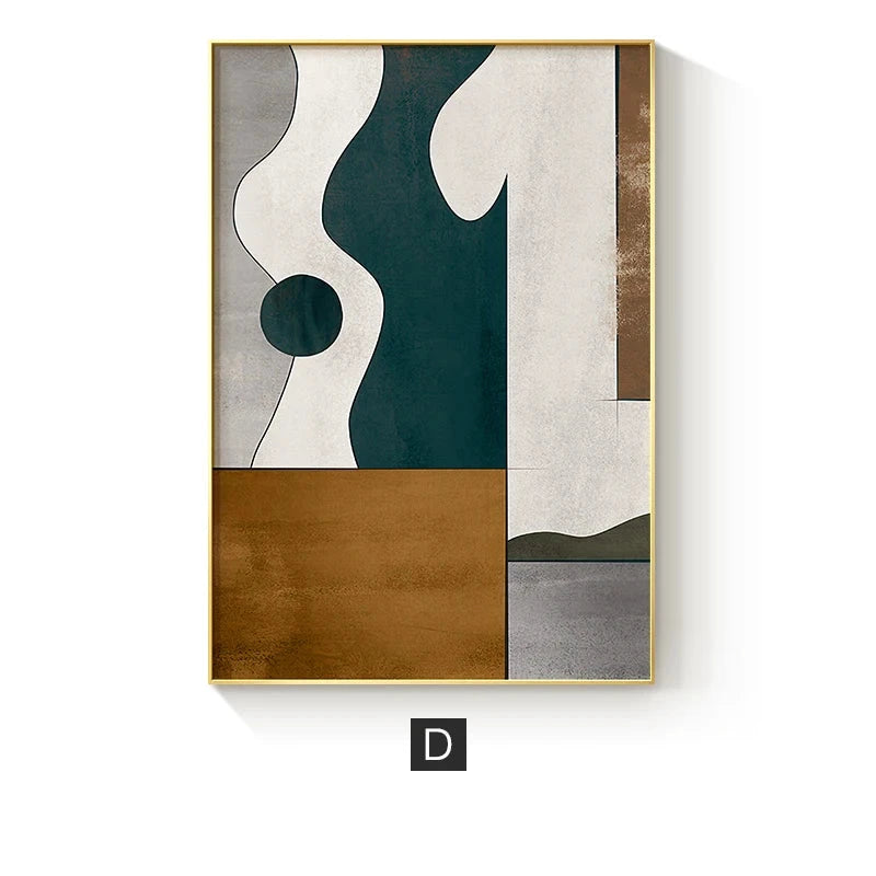 Modern Color Curves Abstract Geometric Wall Art Fine Art Line Art Canvas Prints Pictures For Living Room Bedroom Art For Contemporary Interiors