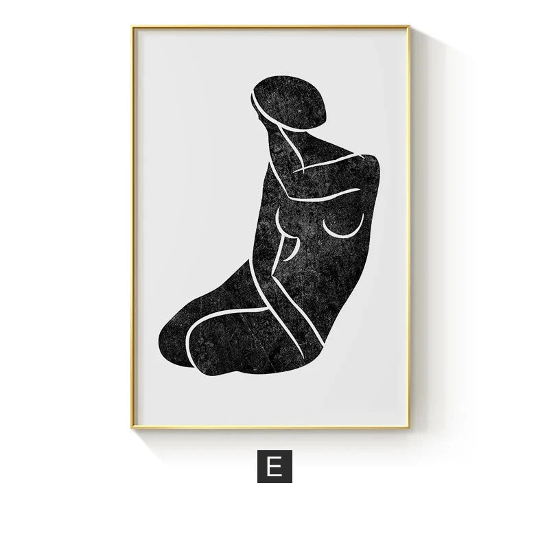 Modern Color Curves Abstract Geometric Wall Art Fine Art Line Art Canvas Prints Pictures For Living Room Bedroom Art For Contemporary Interiors