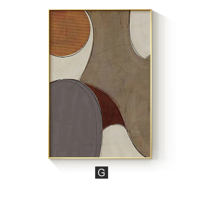 Modern Color Curves Abstract Geometric Wall Art Fine Art Line Art Canvas Prints Pictures For Living Room Bedroom Art For Contemporary Interiors