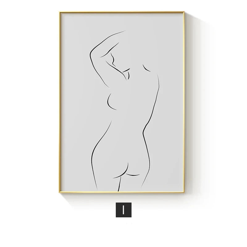 Modern Color Curves Abstract Geometric Wall Art Fine Art Line Art Canvas Prints Pictures For Living Room Bedroom Art For Contemporary Interiors