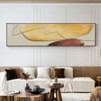 Modern Color Shape & Line Abstract Wall Art Fine Art Canvas Prints Wide Format Pictures For Bedroom Above The Bed Art For The Above The Sofa