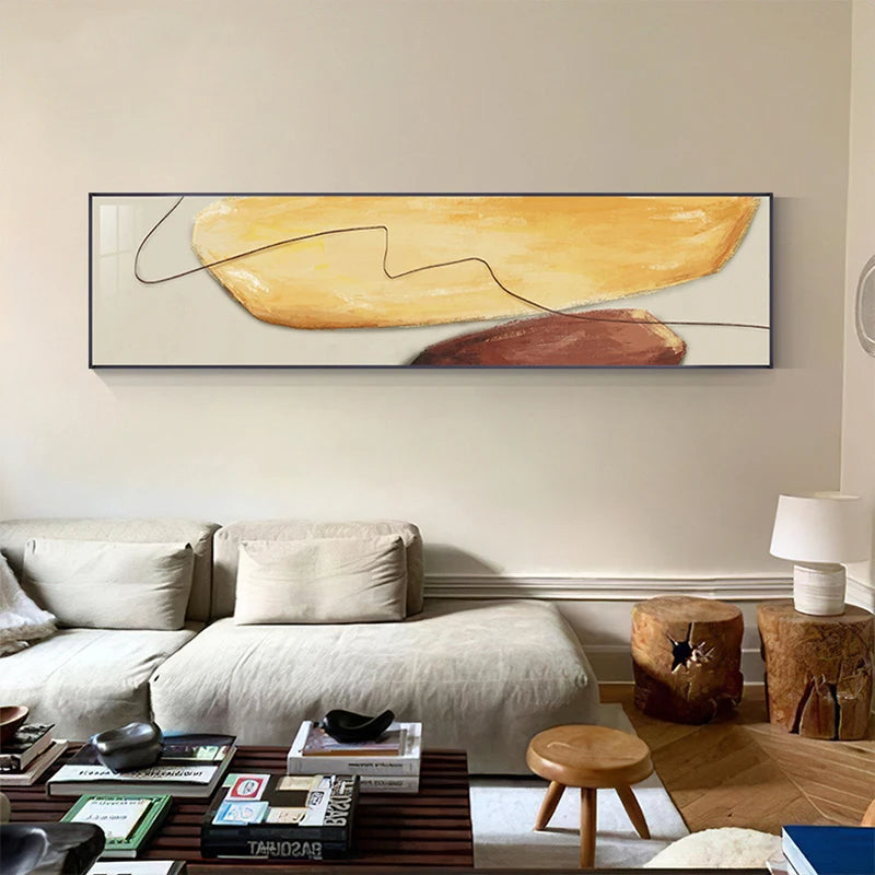 Modern Color Shape & Line Abstract Wall Art Fine Art Canvas Prints Wide Format Pictures For Bedroom Above The Bed Art For The Above The Sofa