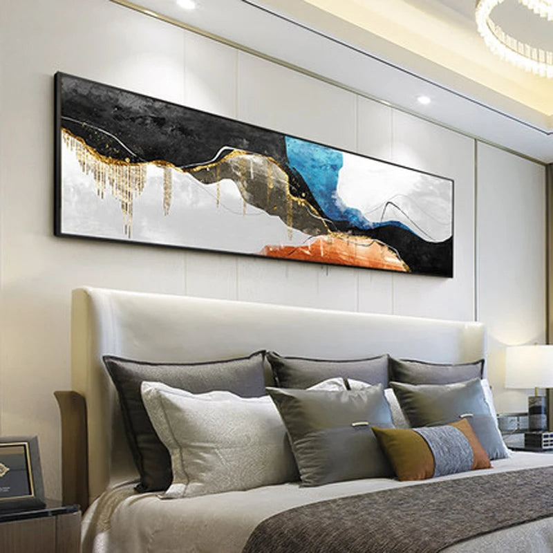 Modern Colorful Dark Abstract Wall Art Fine Art Canvas Prints Wide Format Pictures For Above The Sofa Pictures For Above The Bed