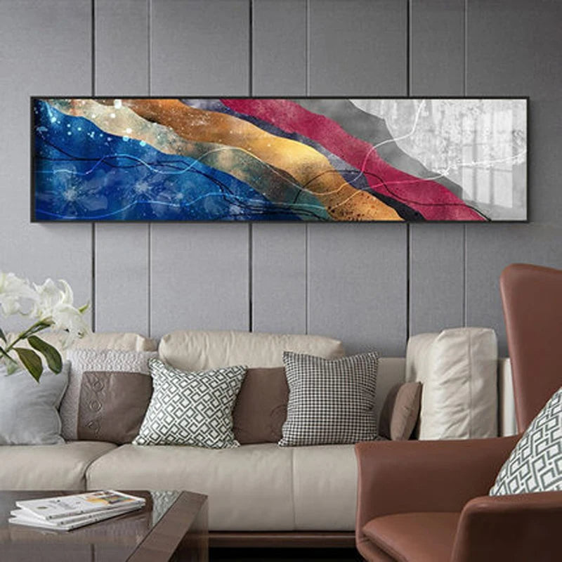 Modern Colorful Dark Abstract Wall Art Fine Art Canvas Prints Wide Format Pictures For Above The Sofa Pictures For Above The Bed