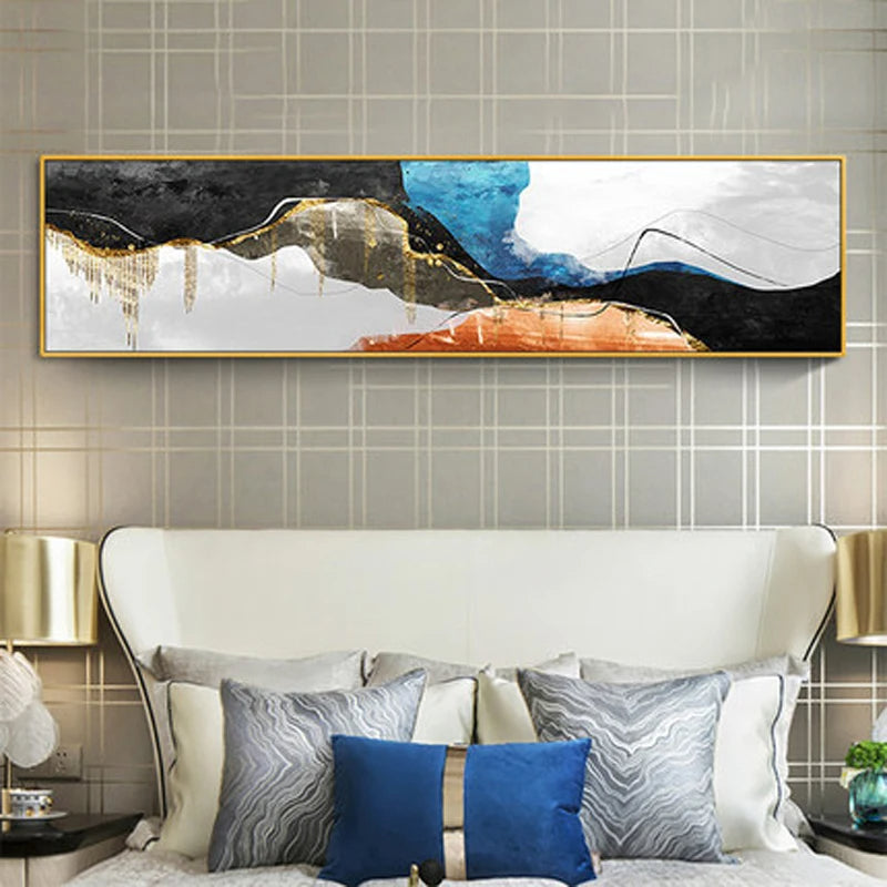 Modern Colorful Dark Abstract Wall Art Fine Art Canvas Prints Wide Format Pictures For Above The Sofa Pictures For Above The Bed