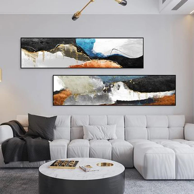 Modern Colorful Dark Abstract Wall Art Fine Art Canvas Prints Wide Format Pictures For Above The Sofa Pictures For Above The Bed