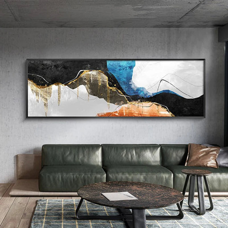 Modern Colorful Dark Abstract Wall Art Fine Art Canvas Prints Wide Format Pictures For Above The Sofa Pictures For Above The Bed