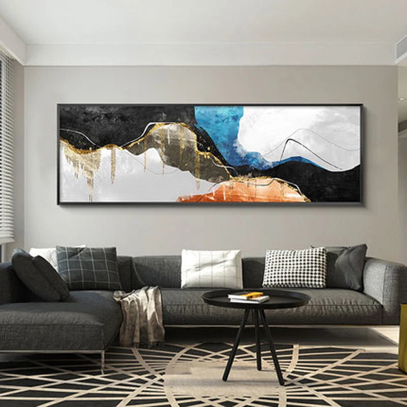 Modern Colorful Dark Abstract Wall Art Fine Art Canvas Prints Wide Format Pictures For Above The Sofa Pictures For Above The Bed