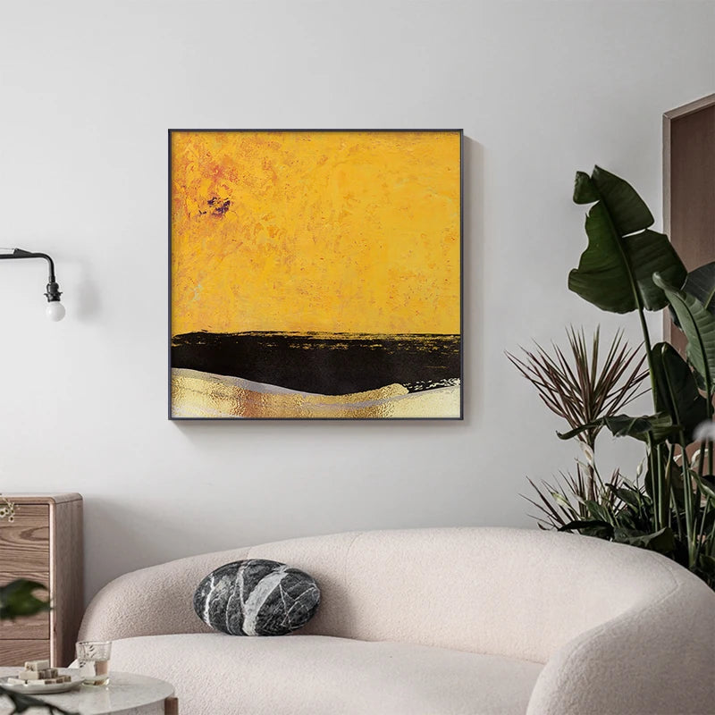 Modern Colorful Industrial Abstract Wall Art Fine Art Canvas Prints Square Format Pictures For Living Room Bedroom Home Office Art Decor