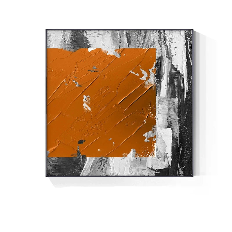 Modern Colorful Industrial Abstract Wall Art Fine Art Canvas Prints Square Format Pictures For Living Room Bedroom Home Office Art Decor