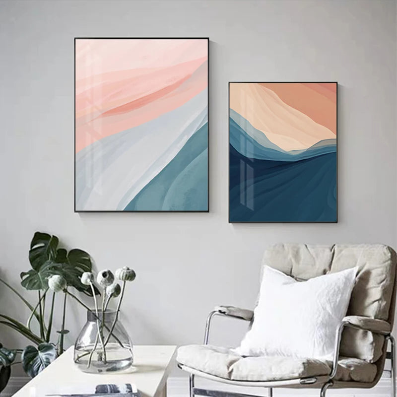 Modern Colors Minimalist Abstract Wall Art Fine Art Canvas Prints Pictures For Living Room Dining Room Art For Contemporary Interiors 2025