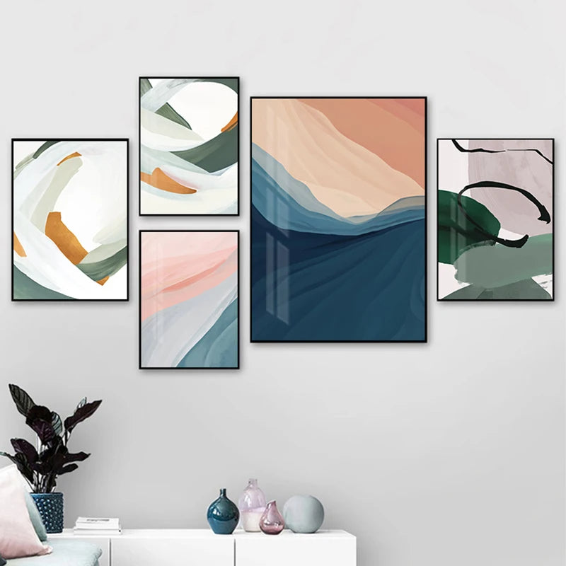 Modern Colors Minimalist Abstract Wall Art Fine Art Canvas Prints Pictures For Living Room Dining Room Art For Contemporary Interiors 2025