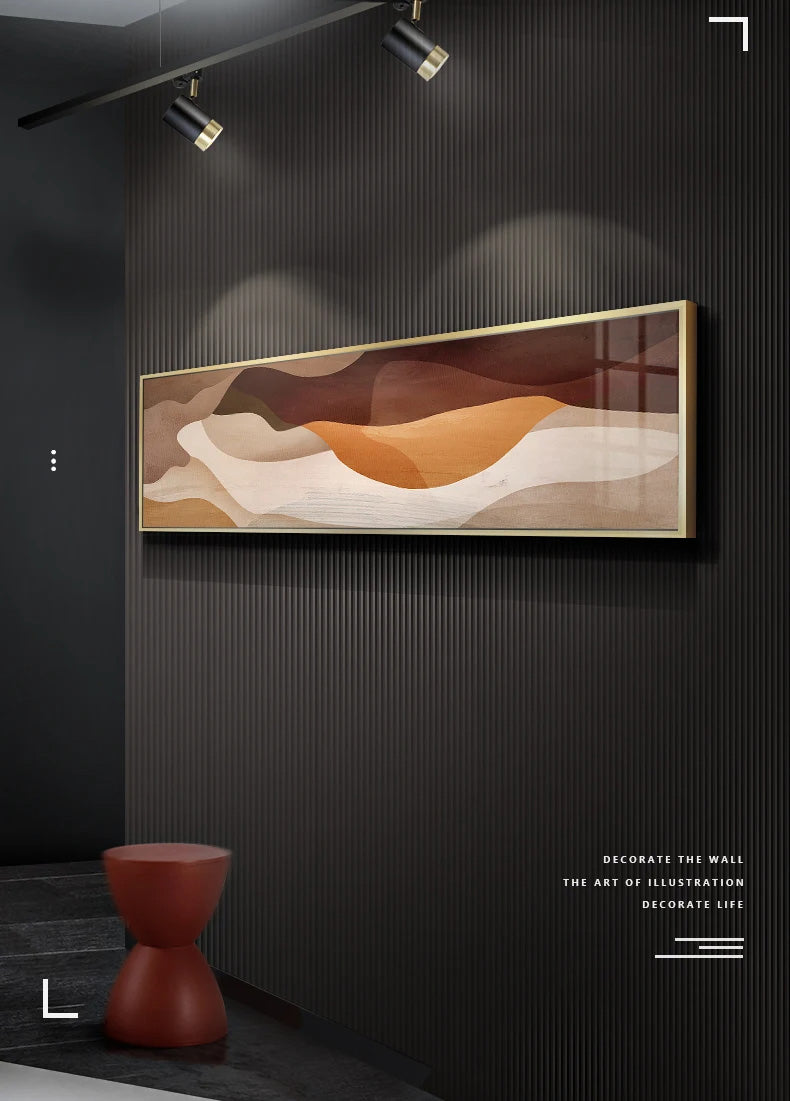 Modern Earthy Brown Abstract Wide Format Wall Art Fine Art Canvas Prints Living Room Pictures For Above The Sofa Art For Above The Bed 2025