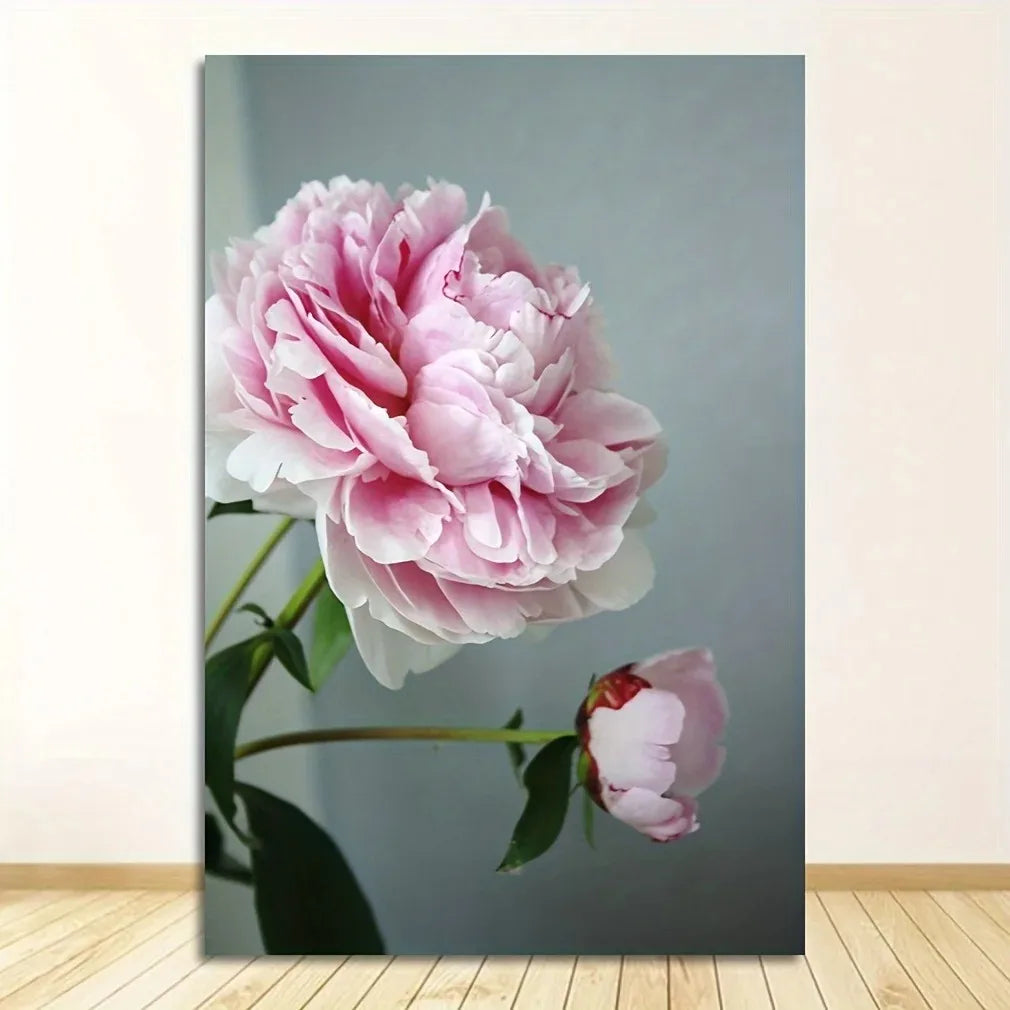 Modern Floral Pink Petal Flowers Wall Art Fine Art Canvas Prints Elegant Botanical Pictures For Living Room Bedroom Hotel Room Art Decor