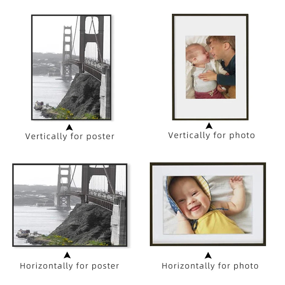 Modern Metal Picture Frames 13x18 15x20 A4 21x30 30x40cm 40x50cm 50x70 Frames For Canvas Prints With Plexiglass