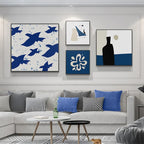 Modern Minimalist Abstract Still Life Wall Art Fine Art Canvas Prints Square Format Pictures For Living Room Dining Room Contemporary Home Decor