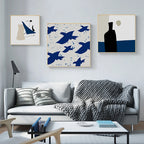 Modern Minimalist Abstract Still Life Wall Art Fine Art Canvas Prints Square Format Pictures For Living Room Dining Room Contemporary Home Decor