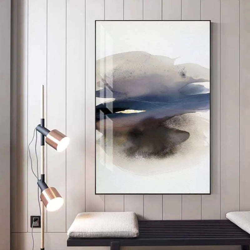 Modern Minimalist Blue Grey Abstract Landscape Wall Art Fine Art Canvas Prints Pictures For Living Room Bedroom Art For Contemporary Interiors 2025