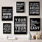 Modern Motivational Quotes Posters Black White Wall Art Fine Art Canvas Prints Pictures For Living Room Office Bedroom Inspirational Art Decor