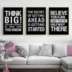 Modern Motivational Quotes Posters Black White Wall Art Fine Art Canvas Prints Pictures For Living Room Office Bedroom Inspirational Art Decor