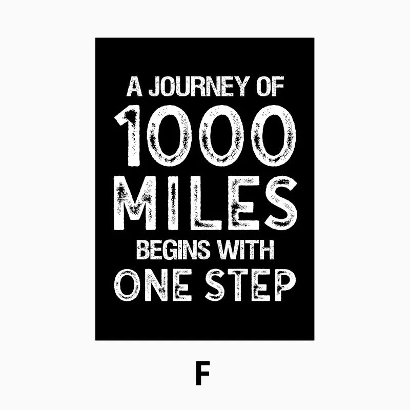 Modern Motivational Quotes Posters Black White Wall Art Fine Art Canvas Prints Pictures For Living Room Office Bedroom Inspirational Art Decor